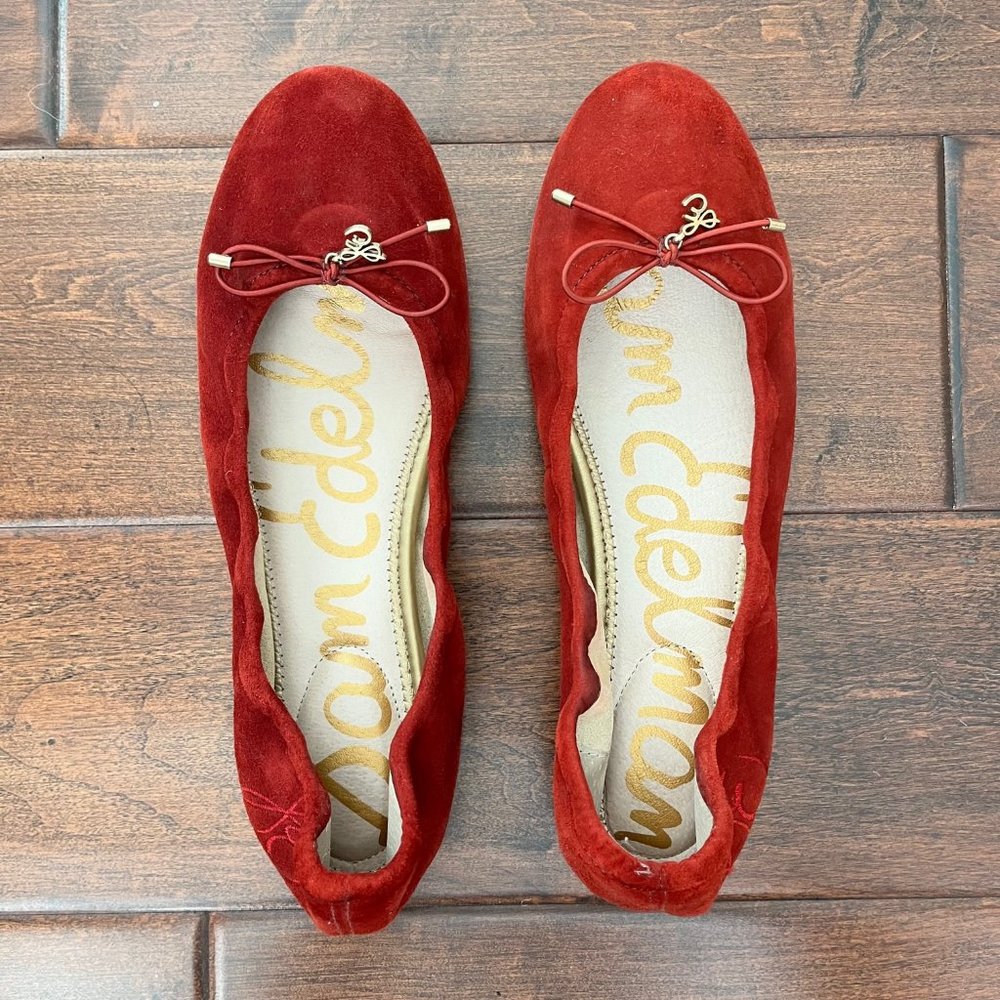 Sam Edelman Felicia, Rust Suede Flats